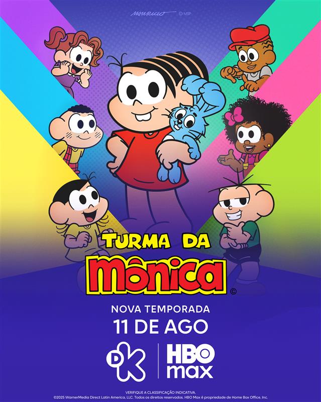 TurmadaMonica's tweet image. A Turminha mais querida do Brasil está de volta! A nova temporada da Turma da Mônica chega dia 11 de agosto na @StreamMaxBR e Discovery Kids! É hora de preparar o seu coelhinho azul, porque não vão faltar aventuras, diversão e um bocado de confusão. 💥🐰