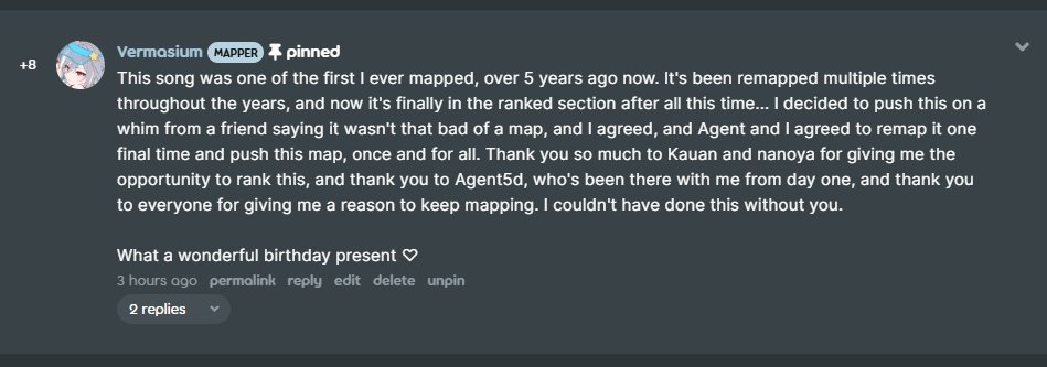 vermasium's tweet photo. ryu5150 - My Spirit Lives on | Collab with @_AgentFiveDee 

2nd ranked beatmap  <3

https://t.co/sjSBKP0bzm https://t.co/N3zvVlA22H