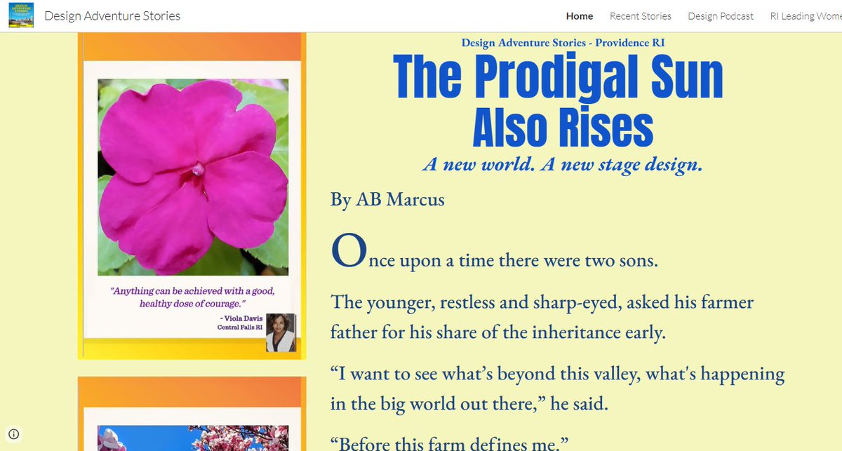 PVDesignDist's tweet image. Providence RI - Once upon a time, a restless son left the farm—not to waste his fortune, but to find his future.
He never returned.
But he didn’t need to.
🌞 The Prodigal Sun Also Rises
A reimagined parable by AB Marcus.
👉 designadventurestories.com