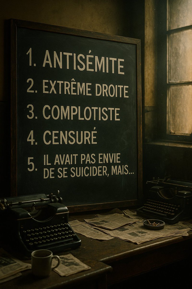 LaComplAutiste's tweet image. Dans (toutes) les rédactions fr mainstreams :
Le nouveau : Chef ! : y a une vidéo qui buzz sur les réseaux sur X ?
Chef : Bah tu fais un tweet en dessous pour dire que c'est Antisémite avec tous nos comptes.
Le nouveau : Mais ça a rien à voir avec les Juifs ou le conflit…