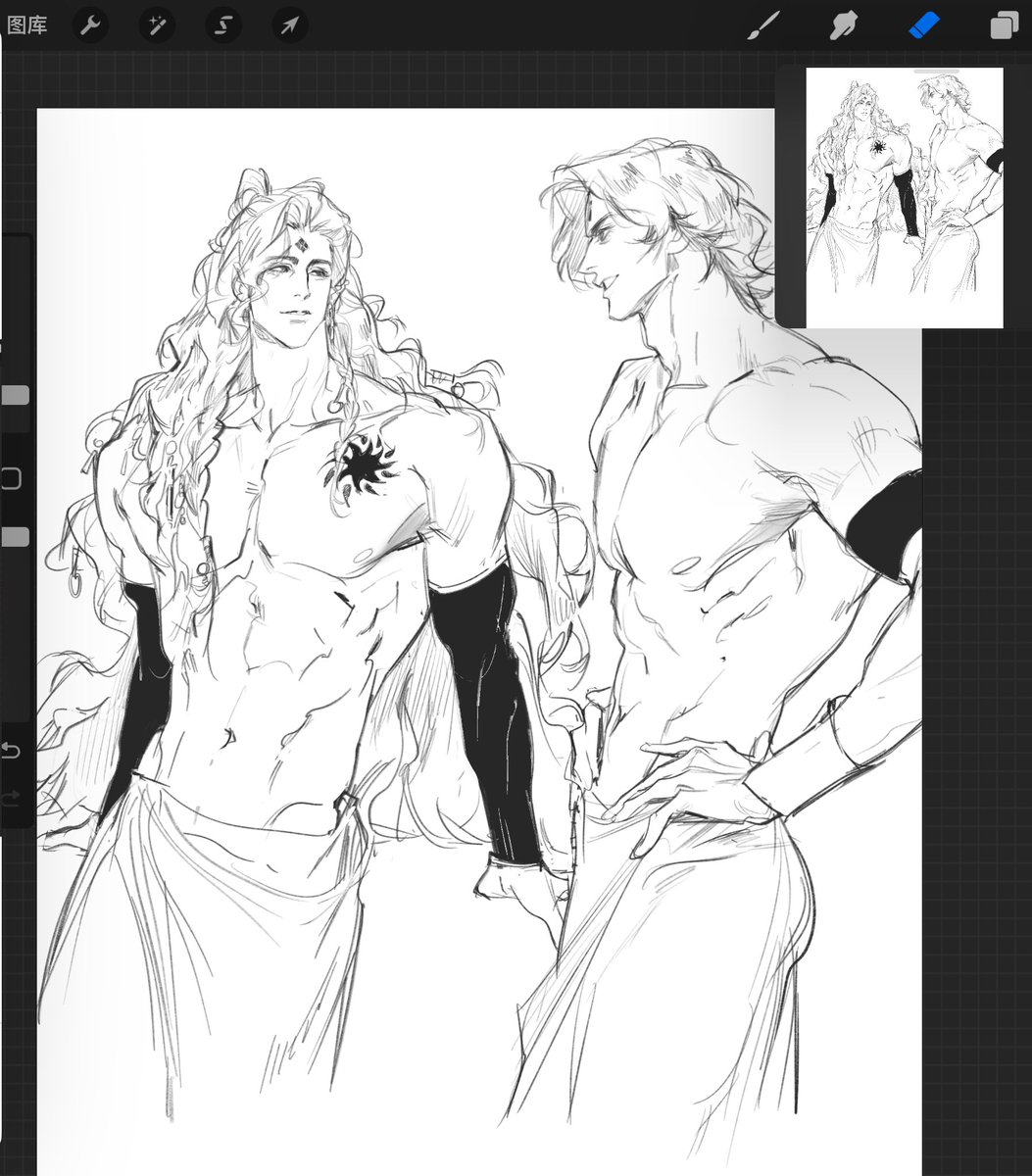 摸鱼
好久没有让我纯画肉体的机会了！