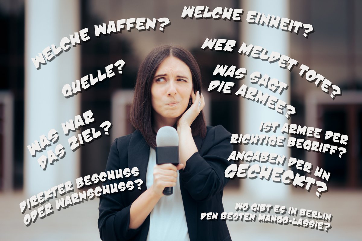 ungemeve's tweet photo. Ich möchte Journalisten verteidigen!
 
Was? Wie kann das sein? Der, der ständig die Nachrichten kritisiert?
Ein Raunen geht durchs Publikum. Im Stadion ist eine fallende Nadel zu hören. Entfernt weint leise ein Kind.
 
Der durchschnittliche Mitarbeiter einer Nachrichtenredaktion ist 37,6 Jahre alt, weiblich, hat ein Gymnasium besucht, kommt aus Wanne-Eikel oder Ennepetal, ist für ein Journalistik-Studium in „die Großstadt“ gegangen (Wuppertal oder Münster), wählt grün, ist aber mit der nicht so linken Ausrichtung unzufrieden, ernährt sich bewusst und findet Doppelnamen feministisch. Er hat keine Gewalterfahrungen, hat gelernt Diskrepanzen in einem Stuhlkreis zu lösen, hat nicht gedient, findet Waffen unheimlich und Kriege unmenschlich. Er interessiert sich für „Kritische Weißseins-Forschung“ (habe ich kürzlich gelernt), Intersektionalität, Insektendiversität in der Eifel, französische Poesie des ausgehenden 18. Jahrhunderts und findet, dass man die Erklärung der Menschenrechte im Islam wegen „Kultursensibilität“ als gleichwertig verstehen müsste. Die meisten davon haben eine Kette an der Brille, sind Vegetarier und können mindestens einen Inder in Berlin-Prenzlau nennen, bei dem man einen total leckeren Mango-Lassie bekommt.
 
Weil Rechte auf Uniformen stehen, in der 11. Klasse schon mit Anzug und Aktenkoffer herumlaufen und später Jura oder Wirtschaftswissenschaften studieren. Oder Medizin. Aber das sind meist Juden, die von ihren Müttern gezwungen wurden, weil sie etwas von den Qualen der Geburt erzählten.
Gut, es gibt genug Hauptschüler, aber das ist ein anderes Thema. Die werden eh keine Journalisten.
Die alle mögen Döner und Pizza, wollen dabei aber nicht fotografiert werden.
 
97,8% aller Journalisten sind links. Der Rest landet bei der FAZ. Oder im Wirtschaftsteil. Oder im Wirtschaftsteil der FAZ.
 
Hoffe, ich habe wenigstens halbwegs alle Klischees abgearbeitet. Könnte weietrmachen.
Wahrheiten darf sich jeder selber raussuchen. Die macht sich eh jeder selber. (Radikaler Konstruktivismus)
 
Das Problem liegt ganz woanders. Und ist viel komplexer.
 
Militär macht keine PR. Die Versuche der Bundeswehr sind erbarmungswürdig.
Die IDF sind Militär. Sie veröffentlichen und argumentieren das, was ihre innere, bürokratische Prüfung durchlaufen hat. Zunächst, was geheimhaltungswürdig ist. Dann das, was taktisch oder strategisch sinnvoll ist. Und am Ende der Kette steht dann der Redakteur-Offizier, der irgendetwas veröffentlichen darf.
 
Die Palästinenser haben so etwas nicht. Die Linie ist klar. Alles, was die Palästinenser als Opfer dastehen lässt: Hau raus, Kapelle.
Alles was irgendwie dieses Bild beeinflussen könnte: besser nicht.
Inzwischen gibt es im Gazastreifen mehr als ein Dutzend großer Feldhospitäler. Jemals eins davon auf einem Foto gesehen? Jemals die noch stehenden Gebäude gesehen?
Wer sich nicht an die Linie hält, riskiert dass man ihm auf der Straße in die Beine schießt. Zur Abschreckung für andere. Inklusive Video auf Social Media, mit Zoom auf den abstehenden Unterschenkel.
 
Die Informationen durchlaufen Filter.
Fotos werden üblicherweise an die Andolu Agentur in der Türkei verkauft. Oder direkt an die großen Medien, wie Washington Post, Indian Times, Wall Street Journal, New York Times, usw.
Meldungen werden offen abgesetzt, häufig einfach über Telegram.
 
Die Agenturen kaufen diese Bilder, sammeln diese Meldungen und Social Media Posts. Und verkaufen sie. Ihr Hintergedanke ist nicht, die „Wahrheit“ zu berichten. Meldungen sind eine Ware. Ihre Kunden sind andere Zeitungen und Sender. Und sie entscheiden danach, was sich verkaufen lässt.
Und weil sie im Krieg wenig Ware bekommen, nehmen sie alles, was sie kriegen können. Da sitzt niemand und denkt sich, wenn er das verkauft, ob das vielleicht ein falsches Bild werfen könnte.
 
Die Meldungen werden dann an die Medien weltweit verkauft.
Deshalb sind die Meldungen häufig nicht nur ähnlich, sondern manchmal sogar wortgleich. Reuters, Bloomberg, dpa, AP, AFP… in Deutschland gilt das Agenturprivileg: Medien müssen nicht nur nicht angeben, wenn sie Informationen von den Agenturen gekauft haben. Sie sind auch nicht dafür haftbar.
 
Die nächste Hürde ist eine Etage höher. Die Geschäftsleitung oder die Chefredaktion. Die, wie in den 1960ern mit Satz beim Print, darüber entscheidet, was rausgeht, was eine Titelstory ist, was auf die letzte Seite geht und was unter dem Tittenbildchen auf Seite drei erscheint.
 
Laut Jobbeschreibung bin ich selber Journalist. Es gibt unzählige hervorragende Journalisten. Hervorragende! Ich kommuniziere mit Journalisten, einige kommentieren, einige fragen mich. In den Mediatheken finden sich hunderte Dokumentationen. Die nicht nur ok sind, sondern geil. Und die ich auch als Quelle nutze.
 
Das Problem seid Ihr!
 
Das Problem sind Menschen, die nach dem Motto „Es stand im Internetz, also muss es wahr sein“ zu wenig Medienkompetenz haben. Die tatsächlich noch implizit denken, wenn eine Sophie von der Tann aus ihrer Live-Schaltung aus Jerusalem etwas erzählt, wisse die Bescheid. Weil die is ja in Fernsehn. Die sich abends Lanz und Maischberger reinziehen, völlig verkopfte Debatten, und dann denken, sie hätten jetzt Ahnung. Ich hatte schon anfragen für so einen Scheiß (nicht die beiden genannten), ich habe abgelehnt. Dort darf man sein Lied singen und darauf hoffen mehr Wählerstimmen zu bekommen oder sein neues Buch zu verkaufen. Für paar Hunnies Spesen.
 
Das Problem sind die, die nicht verstehen, dass das schlicht ein Geschäft ist.
Vielleicht sind einige dieser Journalisten tatsächlich antisemitisch oder antiisraelisch gepolt.
Aber ich sehe das Problem eher systemisch. Psycho-Fachbegriff: Nicht systematisch: systemisch. Nicht geplant, im System begründet.
 
Wenn ich dann mitbekomme, dass Nutzerinnen und Nutzer meine Beiträge bei Medien verlinken… Es erzeugt bei mir schlicht Mitleid. Die wissen das doch alles. Ich mach OSINT. Open Source Intelligence. Was ich weiß, wissen die oder könnten es leicht herausfinden. Oder sich einkaufen.
 
Nachrichten sind ein Geschäft. Mehr nicht.
 
Es liegt einfach an Euch selber!
