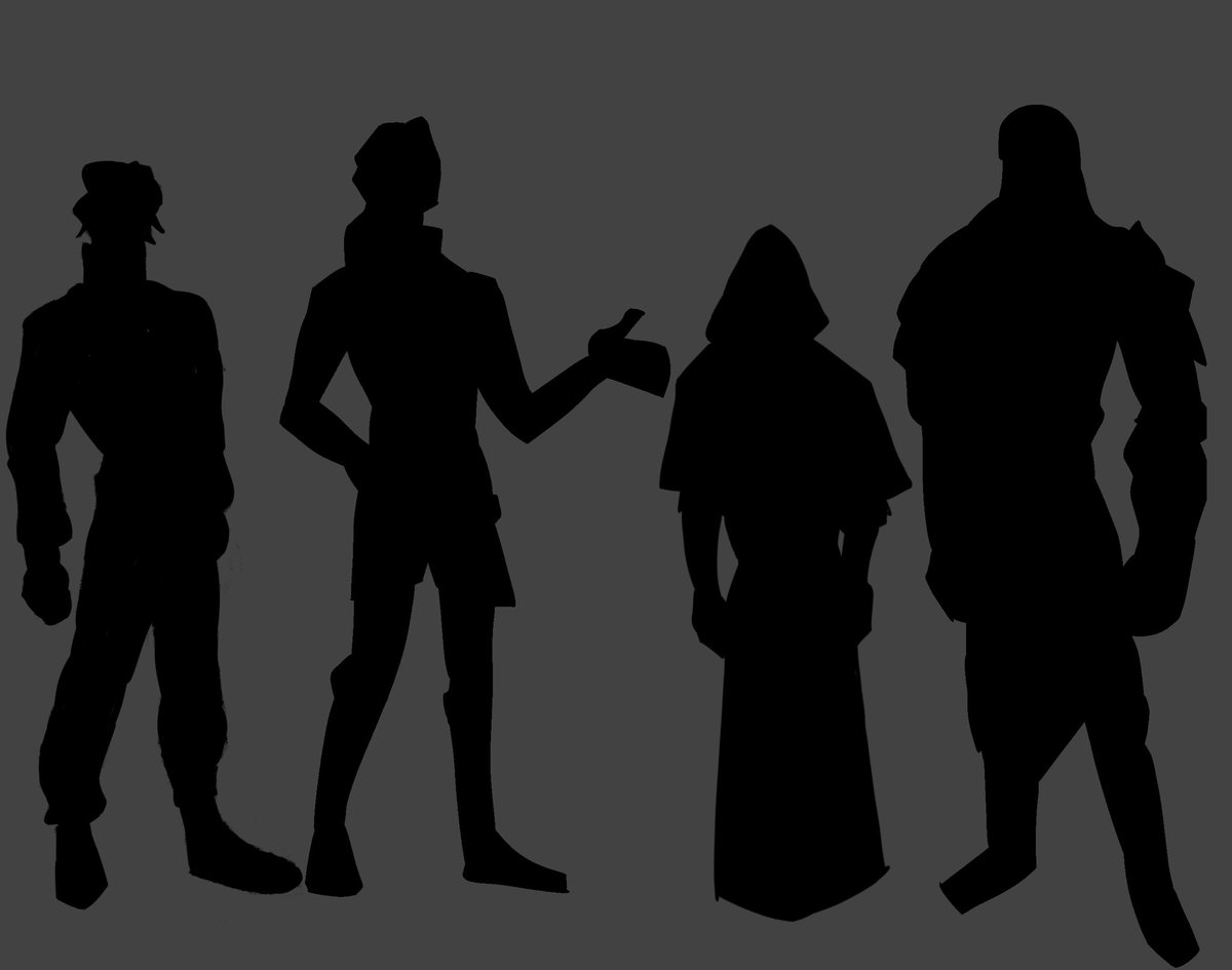 TorchLightOU's tweet image. Some character silhouettes