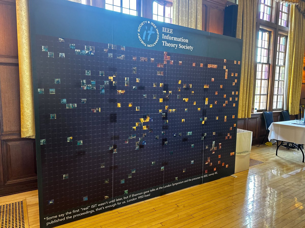 This photo mosaic made a big impact at ISIT! Over 2,000 photos were submitted to celebrate the IEEE Information Theory Symposium 75th Anniversary. #PictureMosaics #Innovation #EventActivations #Photomosaic