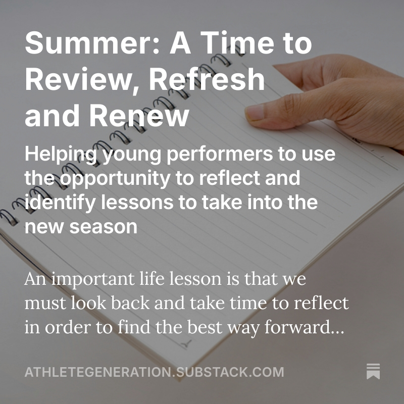 Prompting kids to look back, reflect and think about what they might do differently moving forwards is a gift that keeps giving…

As is often the case, youth sport offers an ideal context to learn this life lesson.

(Full read free to access via linktree in bio)