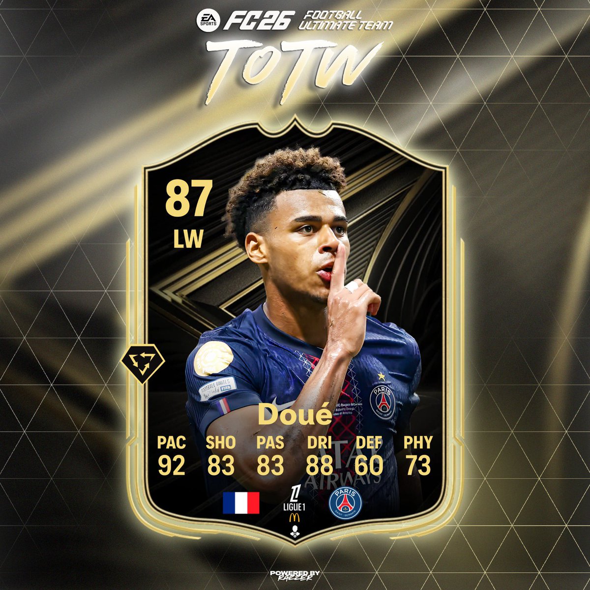 Razzerstrading's tweet image. TOTW1 Doué 🇫🇷 🔥

#FC26