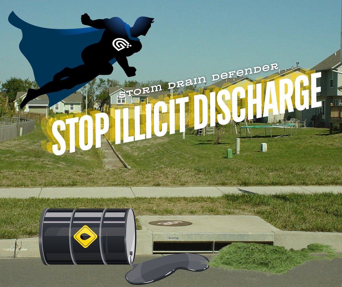 🦸‍♂️ Be a Storm Drain Defender - Help Stop Illicit Discharge! 

Illicit discharge refers to anything other than clean stormwater entering our drainage systems. This can include oils, chemicals, trash or even soaps from washing cars. These pollutants can harm local wildlife,