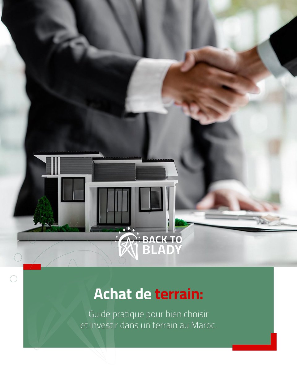 BackToBlady's tweet photo. Acheter un terrain au Maroc, c’est poser les bases d’un projet solide 🏡

 Mais entre démarches, types de terrains et précautions, mieux vaut être bien accompagné. https://t.co/BNZFbml4T9