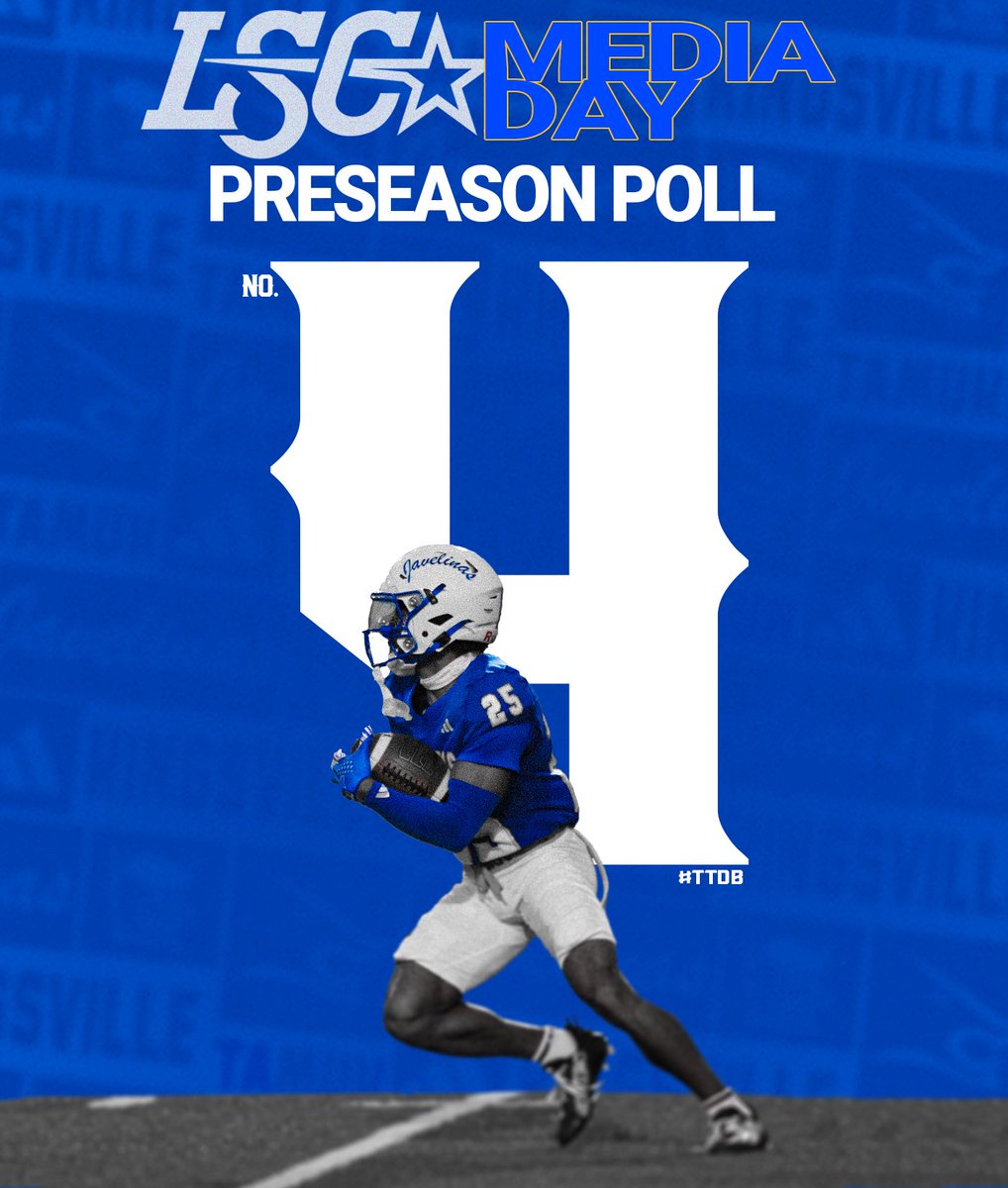 JavelinaFB's tweet image. Hogs checking in at number 4️⃣ in the LSC Football preseason poll.
📺: flofootball.com/events/1438475…
#GoJavelinas #TTDB