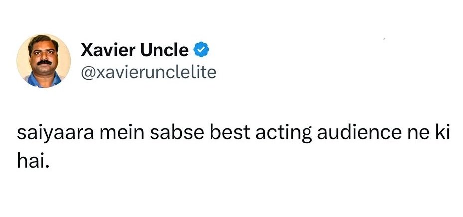 Xavier uncle got no chill 
🤣🤣 
#Saiyaara #AneetaPadda