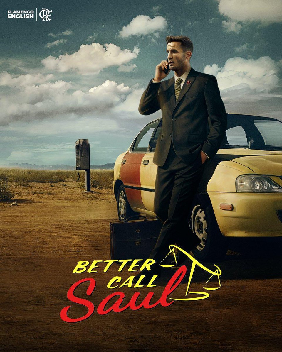 The poster with which Flamengo welcomed Saúl Ñíguez 🤩.

Indeed, it’s CINEMA 🚬.