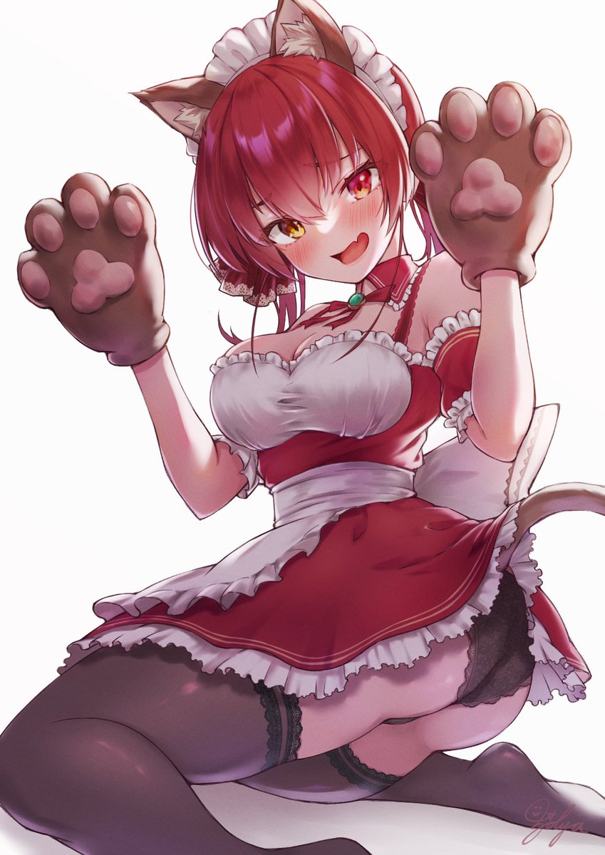 Meowww! ❤️

Surprise! I got a new outfit recently, I thought why not spice it up and add some cats ears with paws? 🐾

Neko Senchou at your service~ 

(artist: ichijo_kazuya) 🍒