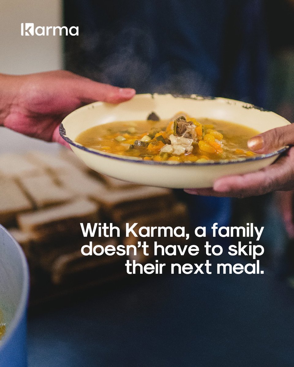 KarmaConnectApp's tweet photo. Hunger is real. So is your power to fight it.

Karma transforms your everyday spending into meals for people who need them most. 🍽️

#KarmaConnect #Karma #MakeADifference #UNSDG #ChangeForGood #EverydayImpact #KarmaInAction #EndHunger #FoodSafety #FeedingAmerica https://t.co/aKoUPTUeoa