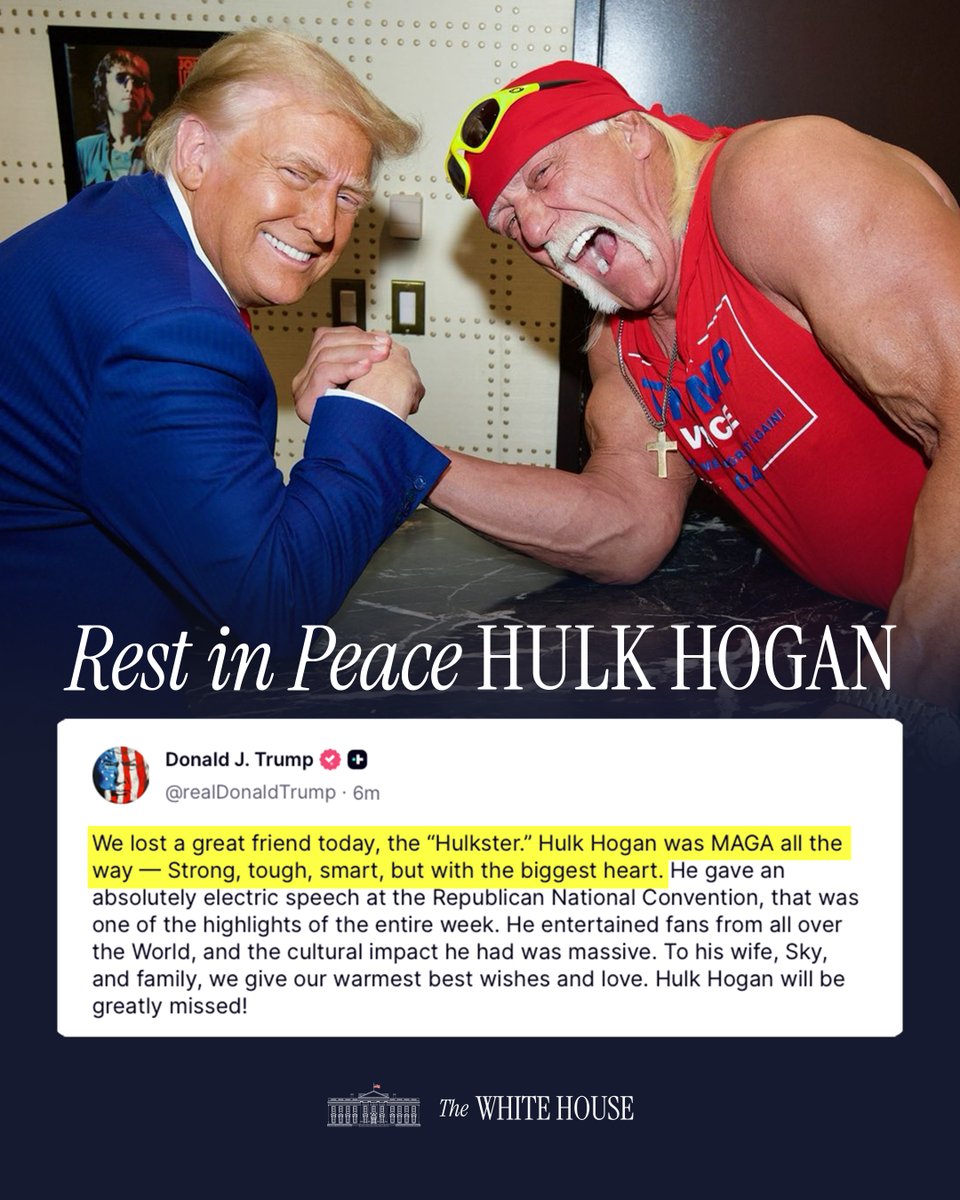 Hulk Hogan will be greatly missed! ❤️