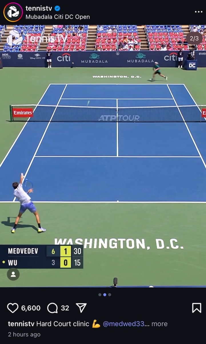 Big3Tennis's tweet image. Medvedev actually finished a forehand like this today.
One of one.