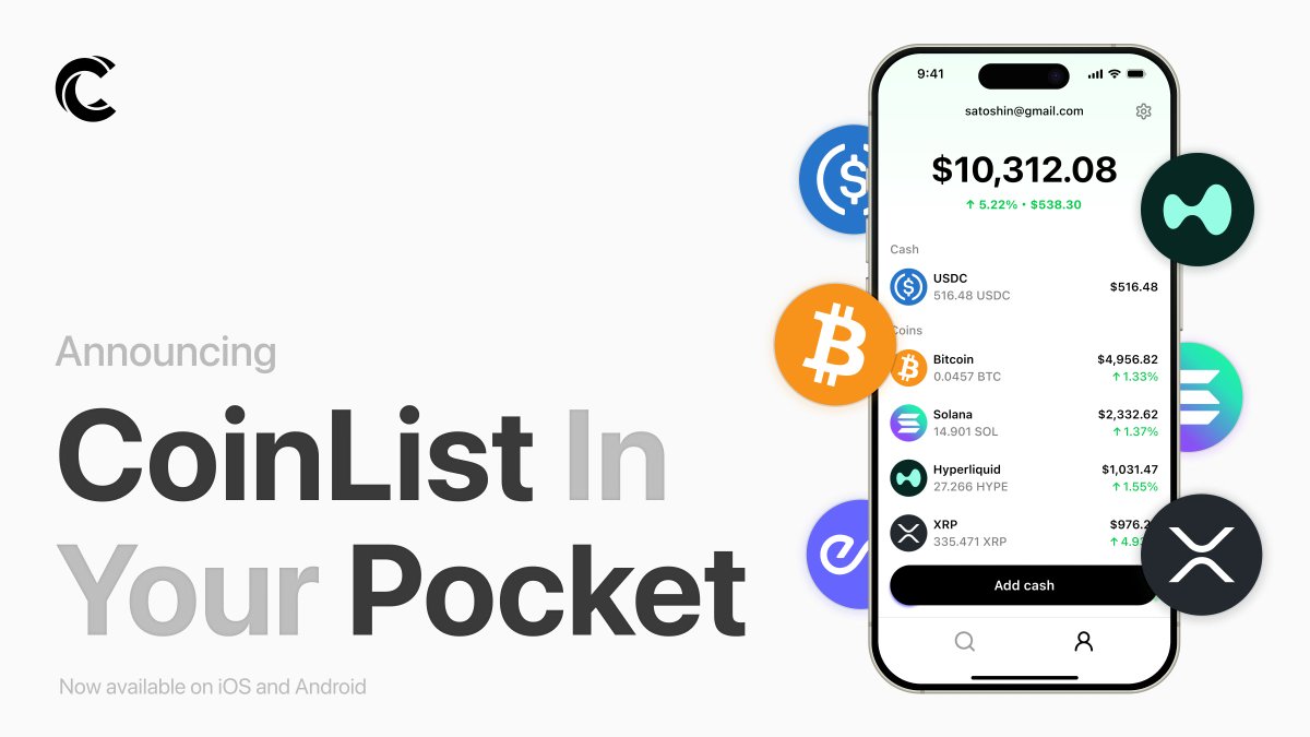 CoinList's tweet image. Trade crypto with zero fees on our app until July 31st.
Available on iOS and Android.