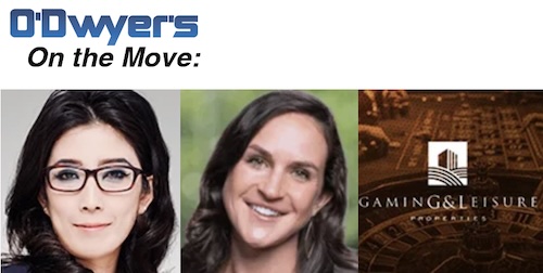 odwyerpr's tweet image. On the move: @apcoworldwide appoints @AstraZeneca&apos;s Yuko Kidoguchi as a dir. in its Tokyo office... @curastrategies integrated health care comms &amp;amp; PA consulting firm brings on Sarah Whitworth as SVP... Gaming and Leisure Properties hires Carlo Santarelli as SVP, corp. strategy &amp;amp;…
