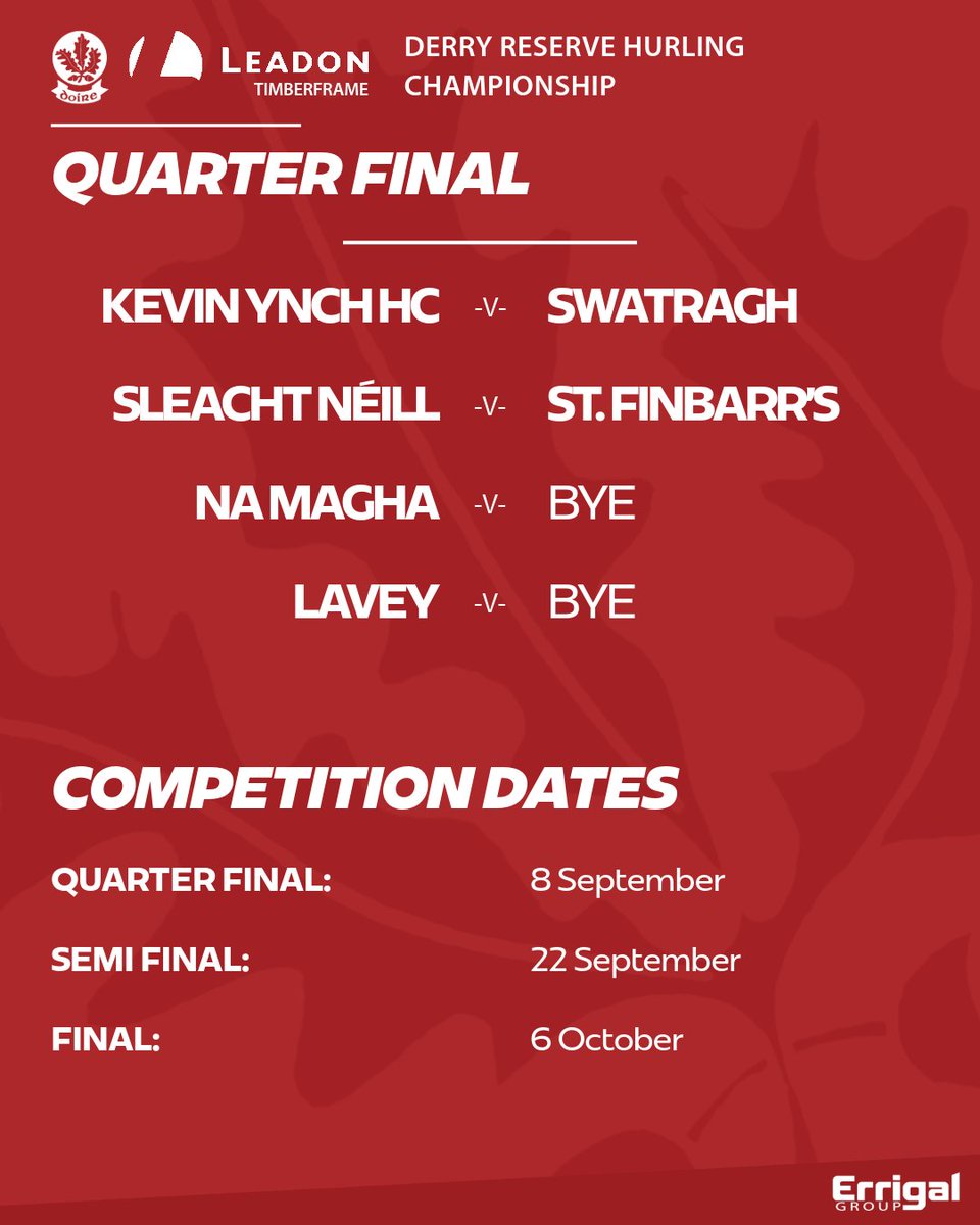 Doiregaa's tweet image. 🏑🇦🇹 The draw for the 2025 𝗟𝗲𝗮𝗱𝗼𝗻 𝗧𝗶𝗺𝗯𝗲𝗿𝗙𝗿𝗮𝗺𝗲 𝗥𝗲𝘀𝗲𝗿𝘃𝗲 𝗛𝘂𝗿𝗹𝗶𝗻𝗴 𝗖𝗵𝗮𝗺𝗽𝗶𝗼𝗻𝘀𝗵𝗶𝗽 has been made at Owenbeg this evening ⤵️
