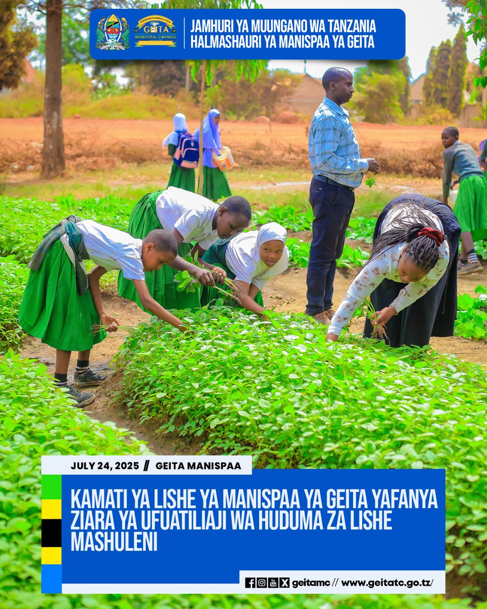 geitamc's tweet photo. KAMATI YA LISHE YA MANISPAA YA GEITA YAFANYA ZIARA YA UFUATILIAJI WA HUDUMA ZA LISHE MASHULENI

Kamati ya Lishe ya Halmashauri ya Manispaa ya Geita imefanya ziara ya Ufuatiliaji wa Huduma za Lishe Shuleni ikiwa ni .....

Kusoma zaidi >>> https://t.co/PivVktXuMQ https://t.co/LYDRClRzzH