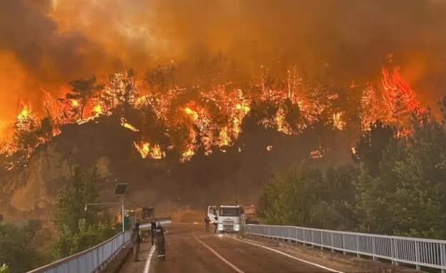 Massive fires in Cyprus: Two killed and dozens of homes destroyed in an area inhabited by Israelis.