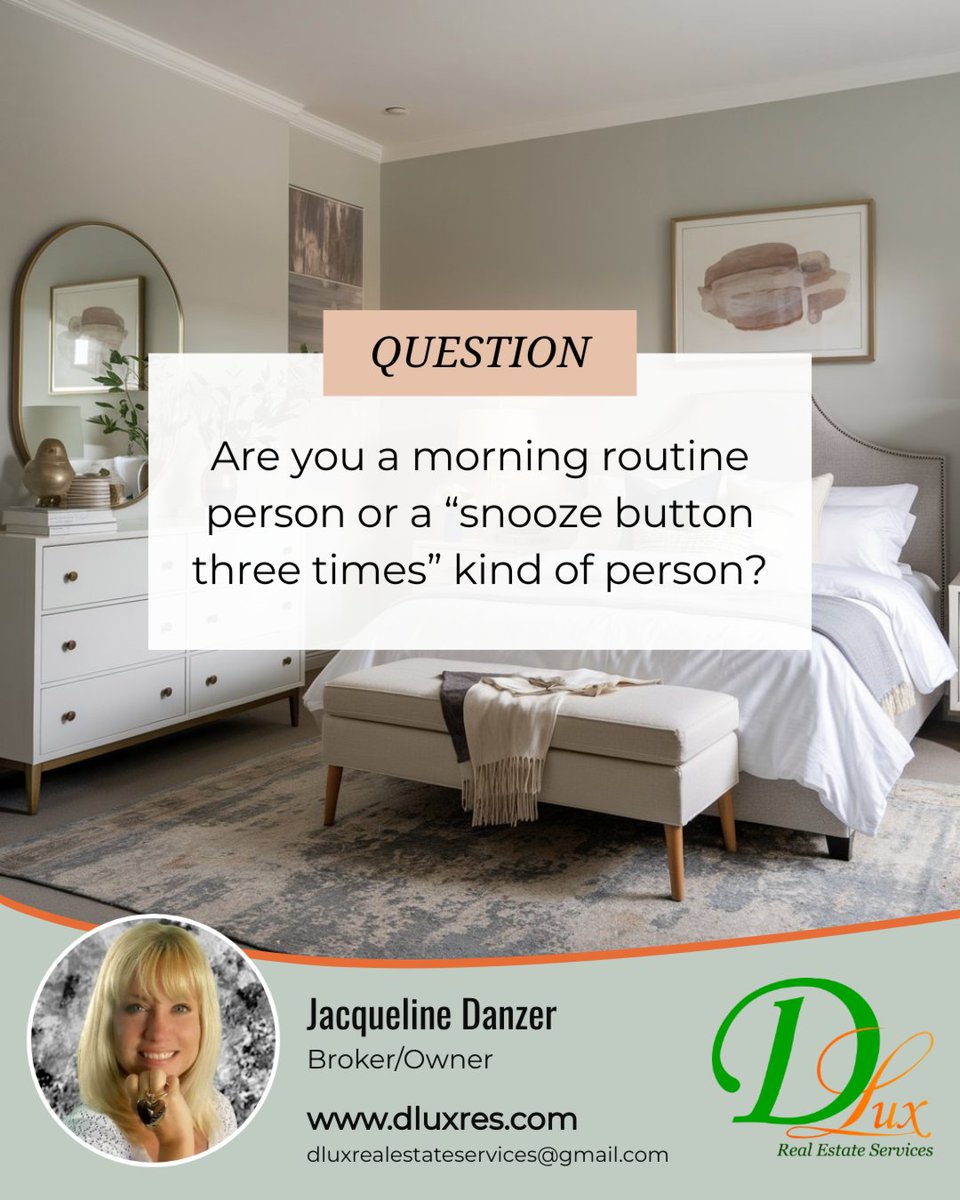 dluxjed's tweet image. Rise and shine... or hit snooze a few times? ☀️😴

Are you the type to start your day with a full routine, or do you prefer a quick dash out the door? Which one sounds more like you? Let us know in the comments!

#morningroutine #homeinspiration #alarmclock #DLUX #broker
