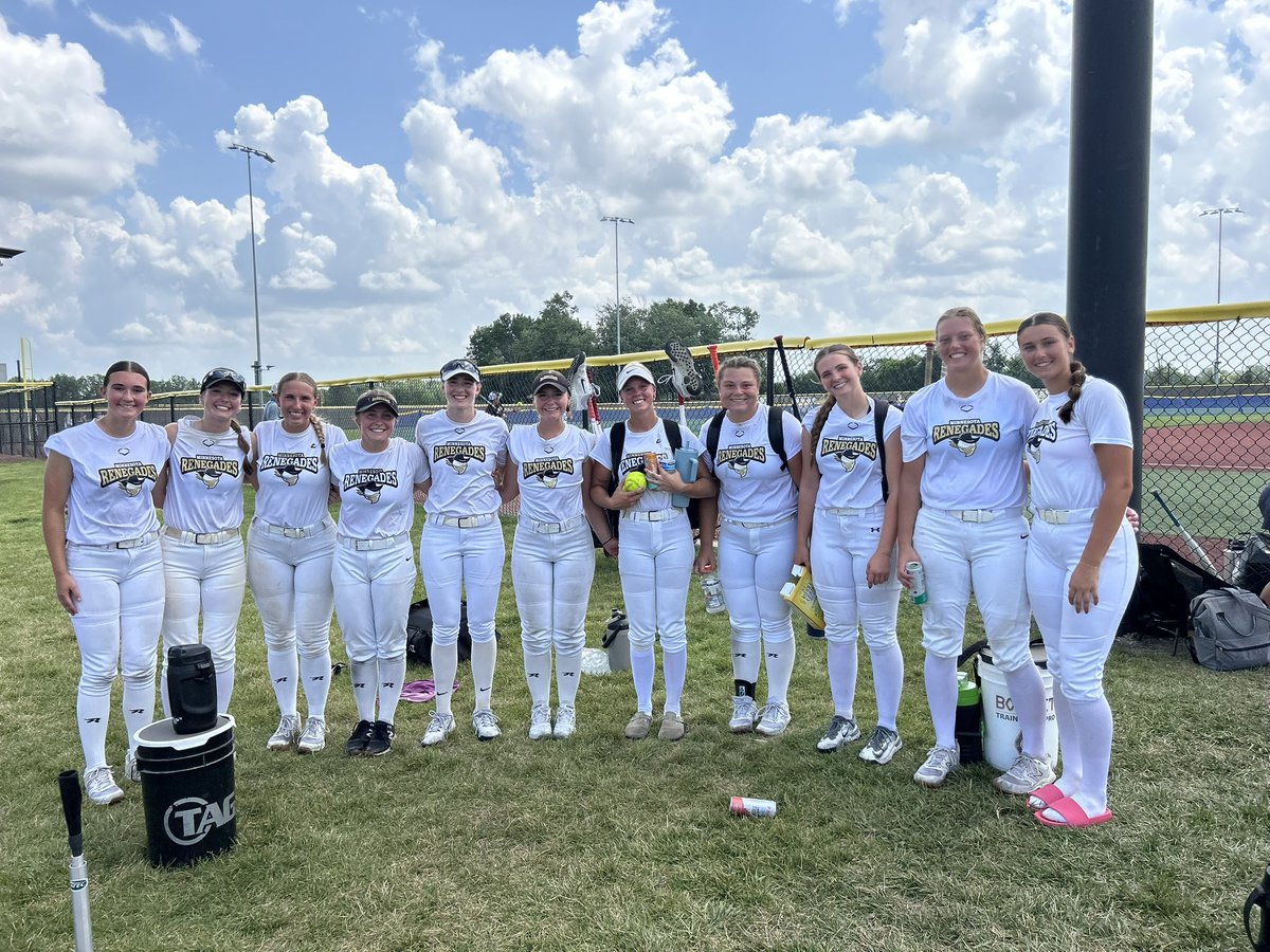 Alliance Fastptch Championship Series Update: 

18U Scwartz with a 5-2 win over NXT Blaze. Alexa Bianchi-Rossi with a 2 run 💣! Syd Gallentine, Brooke Gerber and Emmie Sylvia-Cochran with doubles 🔥. They play again at 3:45PM today against Colorado Batbusters. <a href="/MNRenegadesSB/">Minnesota Renegades</a>