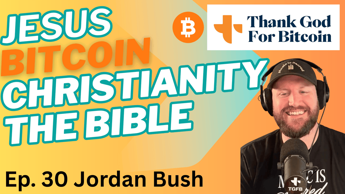 GreatReassess's tweet image. Episode 30 is out! Can Christianity and the Bible help us think about Bitcoin? I sat down with Jordan Bush (@jmbushwrites) the executive director of Thank God for Bitcoin. Spotify, Apple and Youtube links below. Thanks for chatting Jordan and lending your perspective and…