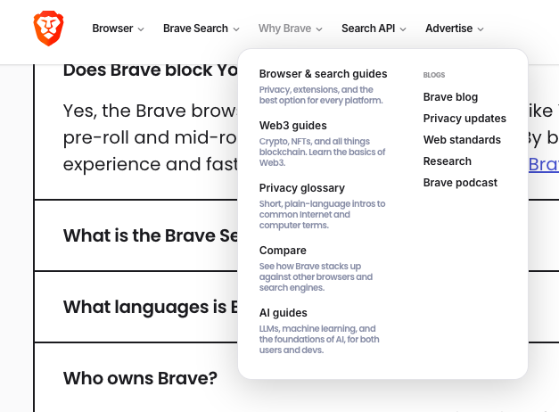 AlexCristache's tweet image. Who's reading that menu microcopy @brave? Even the navigation items are challenging.
I know I can't...
font-size: 10px; 😵💫
#Accessibility #UserExperience