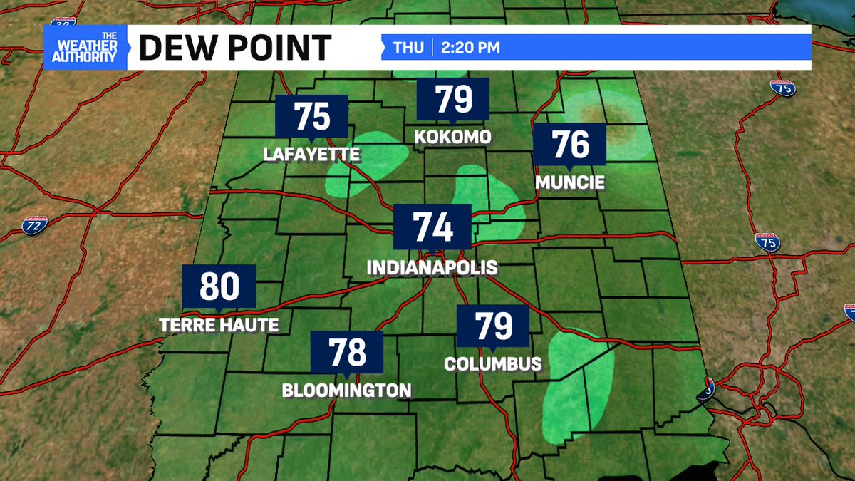 Ethan Rosuck (@ethanrosuckwx) on Twitter photo "Welcome to the JUNGLE" is an accurate description of Central Indiana's weather today, as Guns N' Roses says. Dew points in the 70s to near 80° with 100-110° Heat Indices as Heat Advisories continue. Feels more like Central America with the humidity this afternoon. #INwx <a href="/FOX59/">FOX59 News</a> "Welcome to the JUNGLE" is an accurate description of Central Indiana's weather today, as Guns N' Roses says. Dew points in the 70s to near 80° with 100-110° Heat Indices as Heat Advisories continue. Feels more like Central America with the humidity this afternoon. #INwx <a href="/FOX59/">FOX59 News</a>