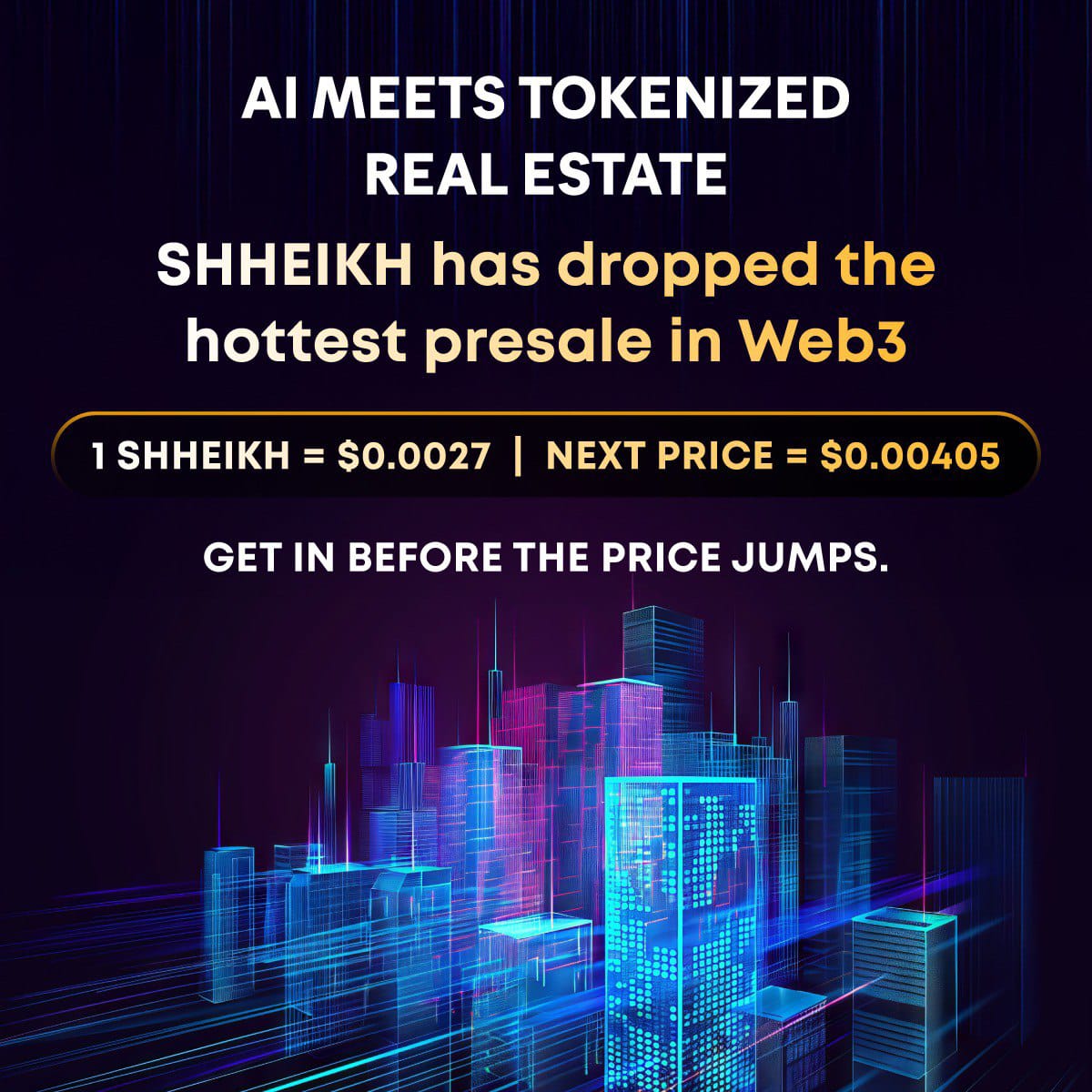RyderCrypto_'s tweet image. SHHEIKH presale is exploding.
🚀 +76% in 2 weeks
💰 $3.4M+ raised
🏠 Real estate, fine art & luxury rides — all on-chain
Not another memecoin. This is real-world wealth for the 99%.
Presale Phase 1 closing soon.
⚠️ Blink and you’ll miss it: shheikh.io
#SHHEIKH