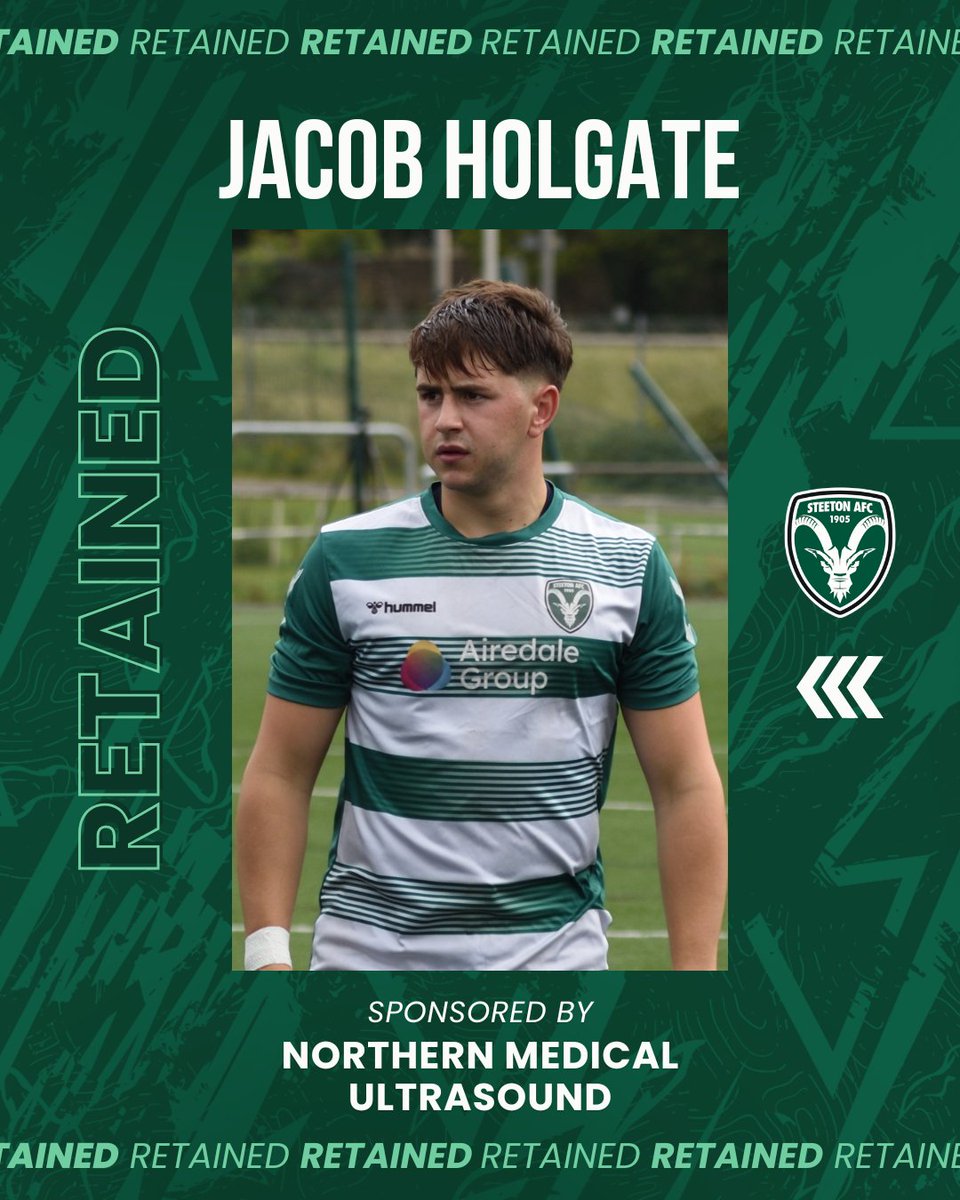 Steetonfc's tweet photo. ᴛʜᴇ ʜᴏʟ-ɢᴀᴛᴇ ᴋᴇᴇᴘᴇʀ

✍️ Steeton AFC are this evening delighted to announce midfielder @jacobholgate78 has committed his future to the club ahead of the forthcoming season.

🤝 Northern Medical Ultrasound

#chevrons https://t.co/32rNuSN49R