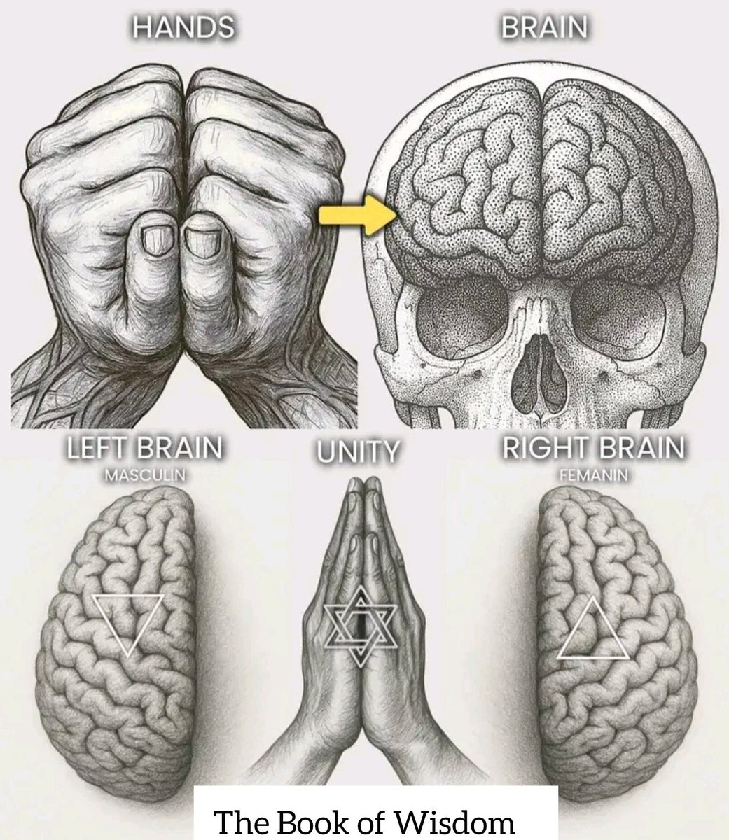 The hands are extensions of the brain. Placing our hands together is not a form of prayer. It is an ancient form of meditation to align the energies in the body &amp; brain. When we place our hands together we are not only completing the electrical circuit of the brain but we are