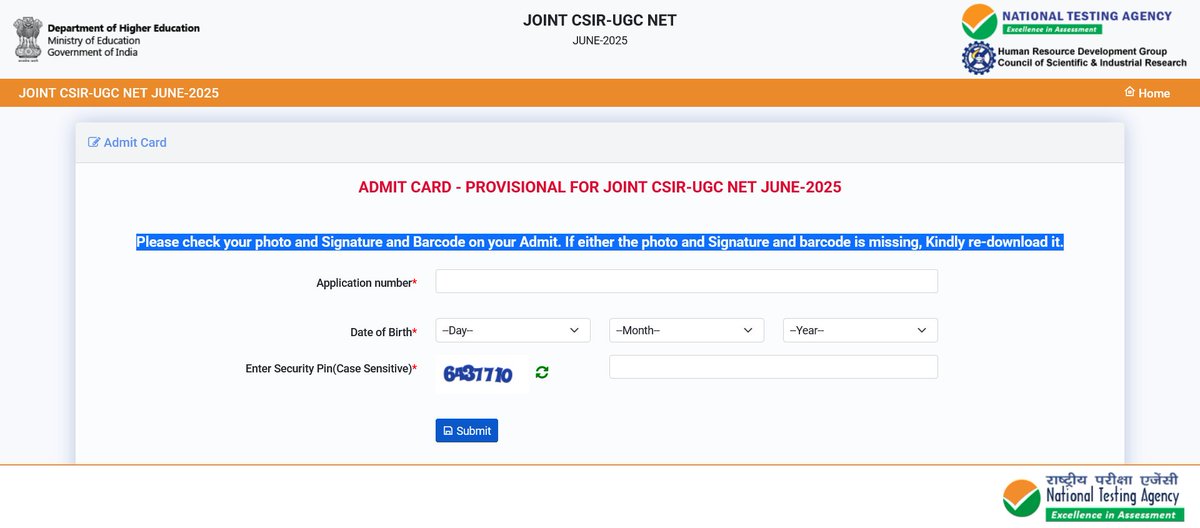 rojgarresult's tweet image. NTA CSIR UGC NET Exam Admit Card Released
#RojgarResult #CSIRNET
Click to Download : tinyurl.com/37d3m7pm