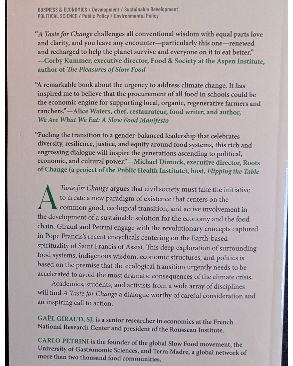 CKummer's tweet image. Honored to be in the best possible company with @AliceWaters on the new book by Carlo Petrini, founder of @SlowFoodHQ! Everyone who cares about food and food systems should read it.