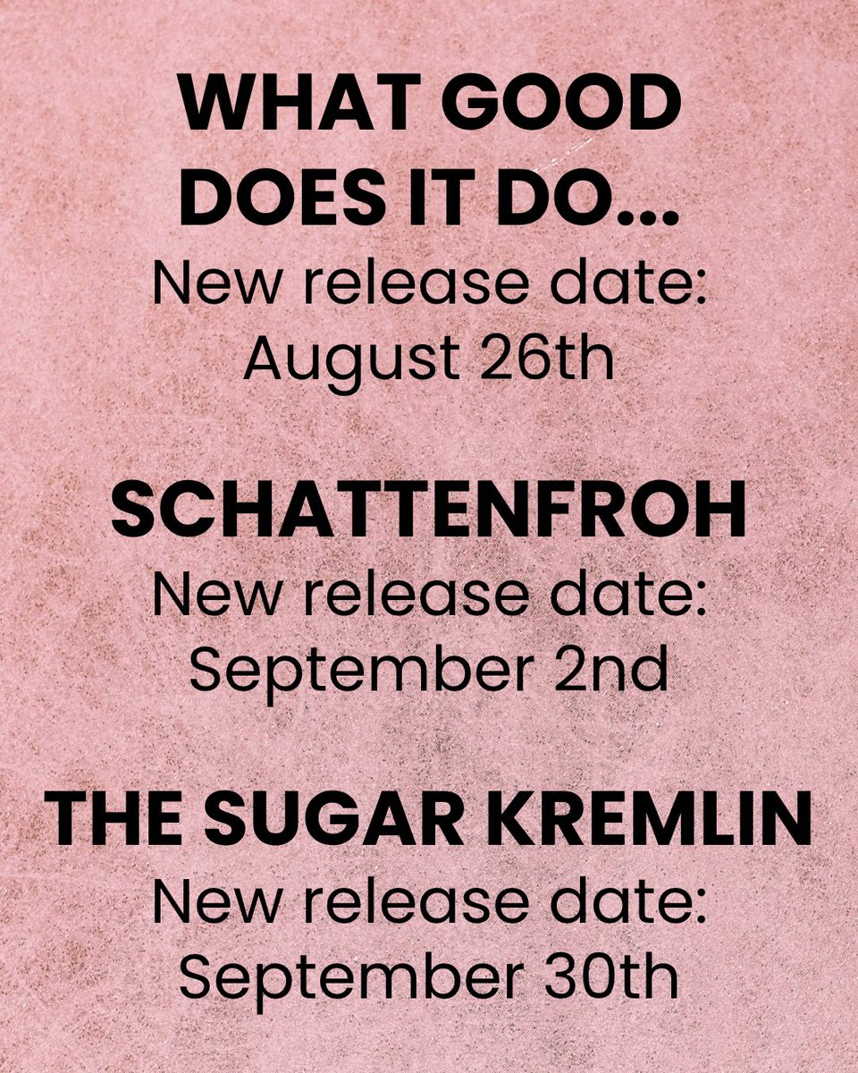 DeepVellum's tweet photo. Hey everyone, we are very sorry to announce that we are delaying the publication of Kim Simonsen’s “What Good Does It Do…”, Michael Lentz’s “Schattenfroh” and Vladimir Sorokin’s “The Sugar Kremlin” https://t.co/Ml0cG0Gr2P