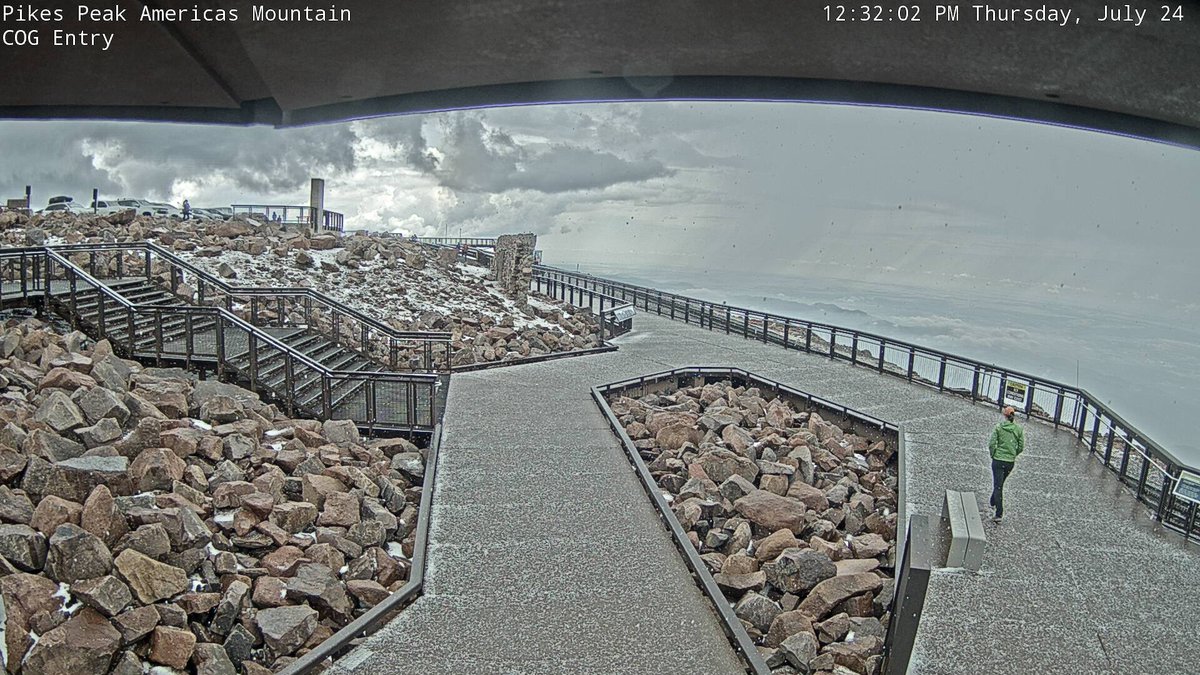 MattBlueThunder's tweet image. Hailing on top of Pikes Peak. #cowx