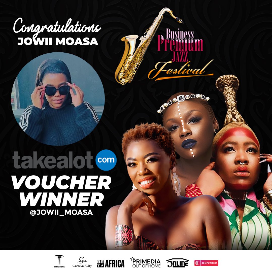 ThikhoEventsZA's tweet image. 🎉 CONGRATULATIONS JOWII_MOASA!
You’re our R300 Takealot Voucher WINNER for #BusinessPremiumJazzFest 🛍️💸
Enjoy your prize and thank you for being part of the vibe! Stay tuned, more giveaways loading… 👀🔥
#ThikhoEvents
