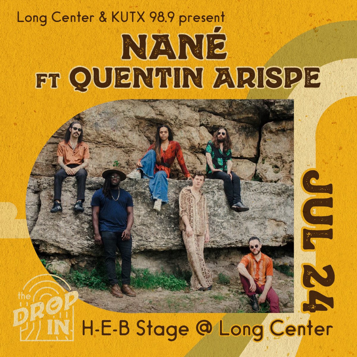 KUTX's tweet image. TONIGHT! Meet us at the @LongCenter for the Drop-In! Music by @NaneTheBand, ft. Quentin Arispe, and Ruthie Craft! 🎶 Doors at 7pm. Music at 8pm. Get info and RSVP for your FREE tickets now at kutx.org
The Drop-In -- every Thursday all summer! 🎶😎