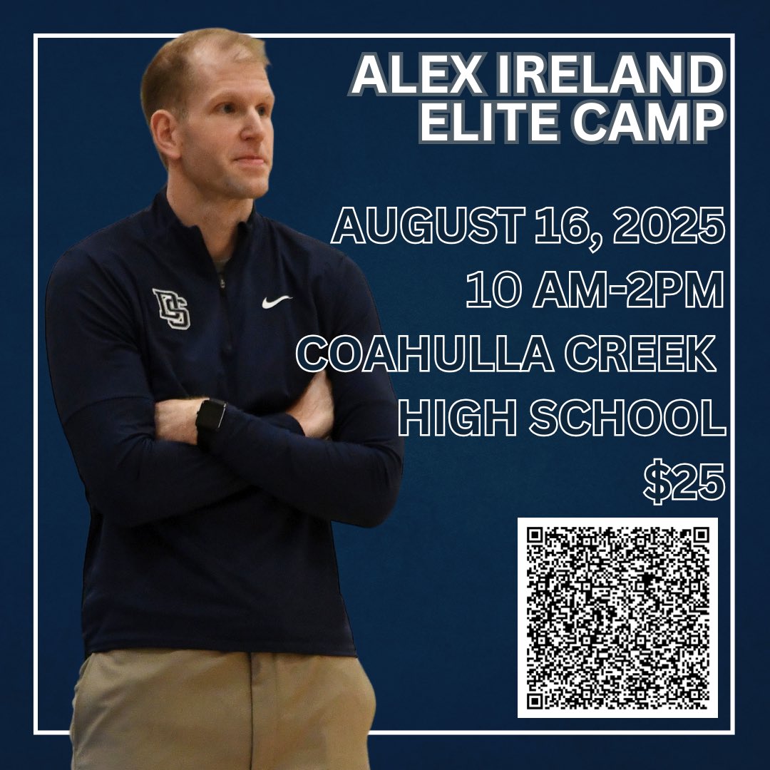Classes of:
2️⃣0️⃣2️⃣6️⃣
2️⃣0️⃣2️⃣7️⃣
2️⃣0️⃣2️⃣8️⃣
2️⃣0️⃣2️⃣9️⃣

Come out and play against the best, get exposure, and get ready for the season. Scan the QR code to register!