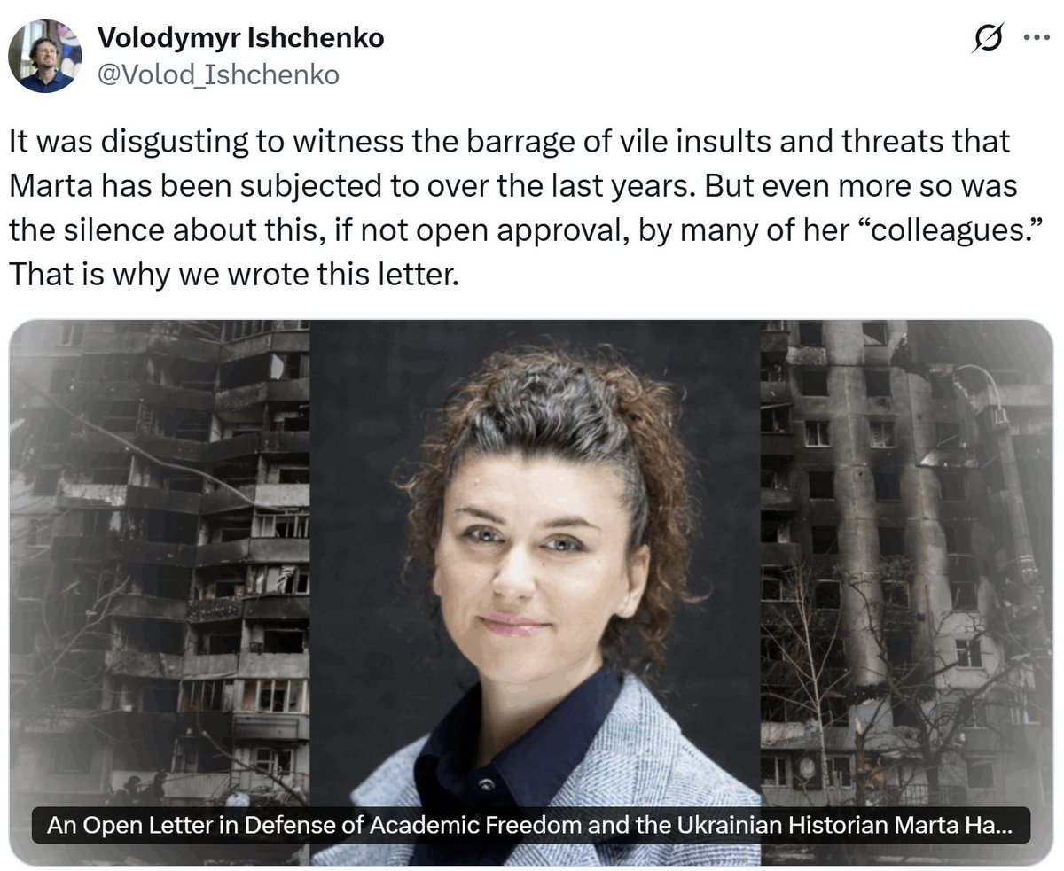 ri_not_ri's tweet image. Marta Havryshko is a fucking Russian shill spreading propaganda in gullible Western academic circles.
These idiots called her a Ukrainian historian, but the selective coverage of events through the prism of Russian narratives has nothing to do with academic work.