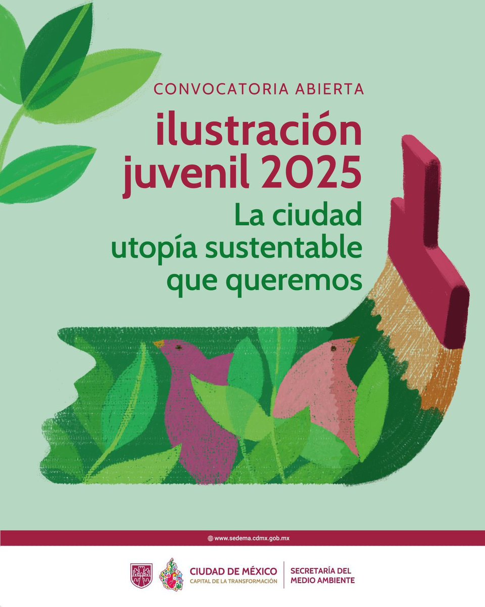 SEDEMA_CDMX's tweet image. ¿Tienes entre 12 y 29 años y vives en la CDMX? ¡Entonces este concurso es para ti!
Imagina cómo sería una ciudad más verde y participa con tu ilustración en nuestro concurso “La ciudad utopía sustentable que queremos”. Entrégalo antes del 31 de agosto a las 16:00 horas en la…