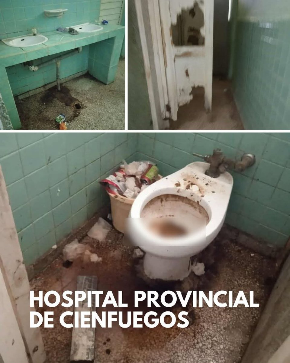 Amapola20202's tweet image. La salud pública en #Cuba es una asquerosidad 🤮
La higiene es alarmante, baños sin agua, colchones sucios, cucarachas, acumulación de desechos de todo tipo y falta de medicamentos
@BrunoRguezP @DiazCanelB @gobiernodecuba @MMarreroCruz
#ComunismoEsMiseria