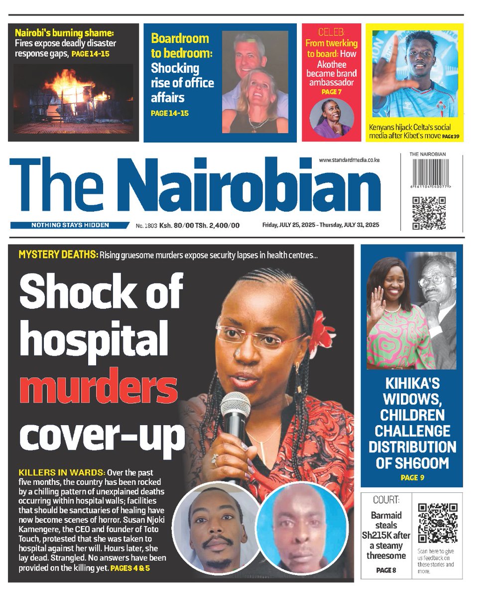 StandardKenya's tweet image. Friday’s Headline of the Standard Bold Newspaper: Dirty organ trade
Stay informed with The Standard E-Paper delivered straight to your device anytime, anywhere. Get FULL ACCESS for just Sh7699 all year and SAVE over 45%! Download the app:
bit.ly/TheStandardDig….