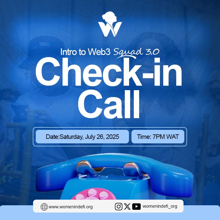 It's not just about teaching, we also show concern!

Our check-in call with the mentees for Intro to DeFi Squad 3.0 is set to hold this weekend.

This call aims to understand our students better, address pain points, and provide answers to any questions they might have.

Are you
