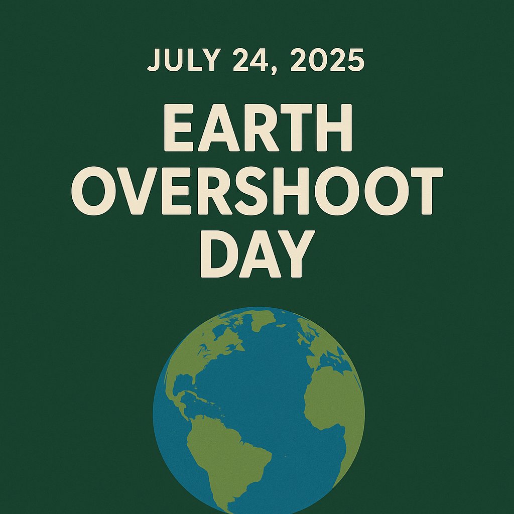 PlanetProgres's tweet image. Today is Earth #OvershootDay.
We've used up all the planet can regenerate in a year — in just 7 months. From now on, it’s all debt.
We must #MoveTheDate. There’s no plan(et) B.
🌍 overshootday.org