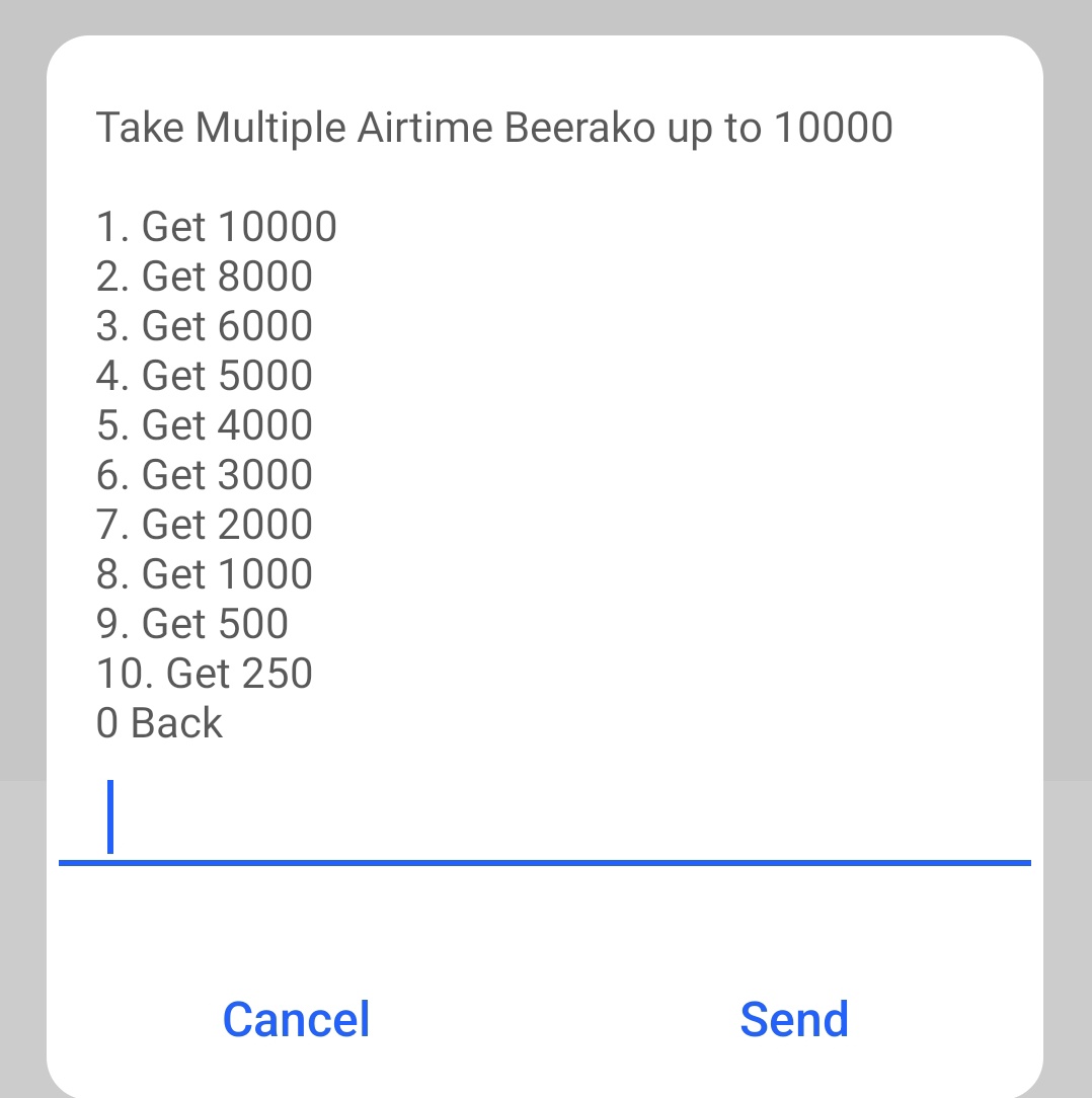 How much airtime beerako can you be given at the moment?