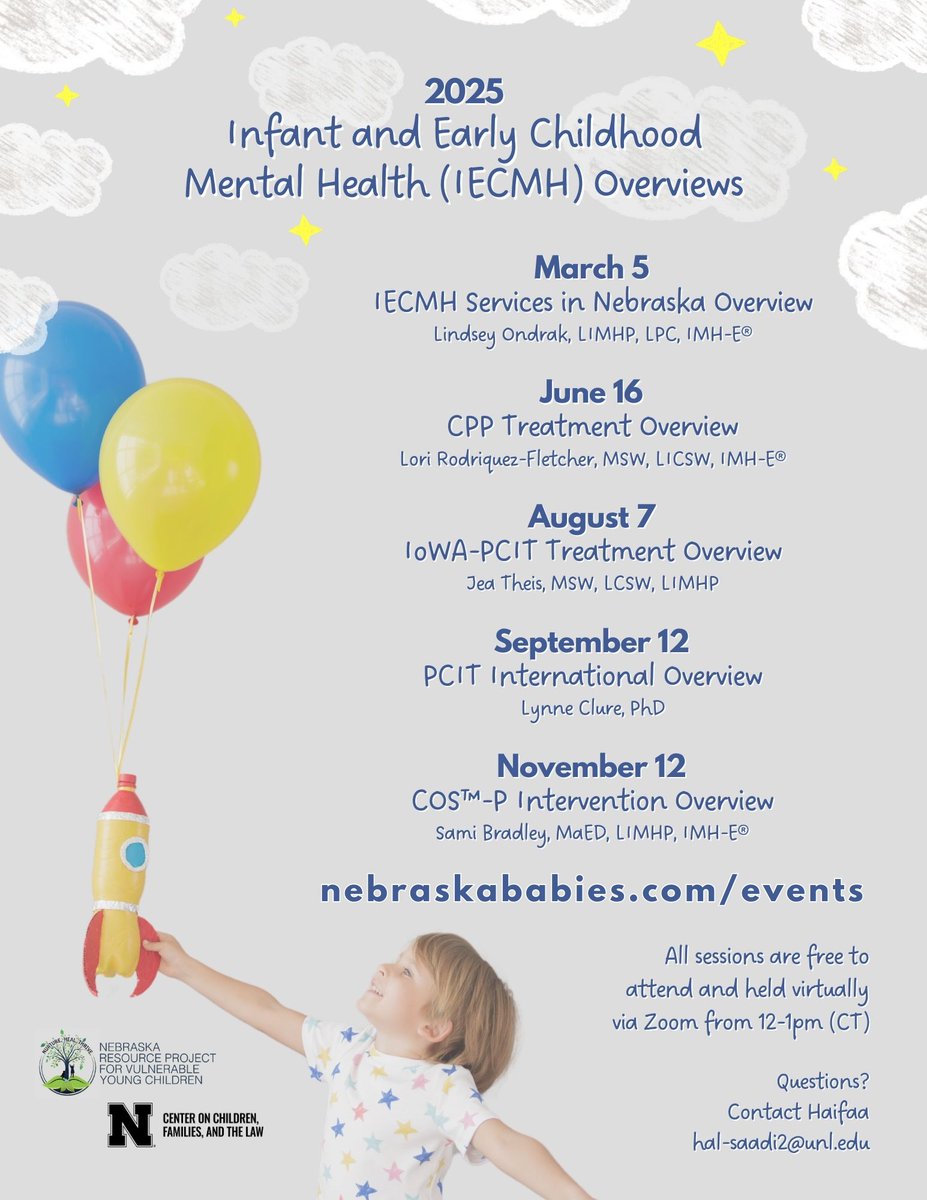 NebraskaBabies's tweet image. LAST CHANCE: Join us August 7th for the IoWA-PCIT Treatment Overview! Open to all audiences who work with or on behalf of young children. nebraskababies.com/events/iowa-pc…