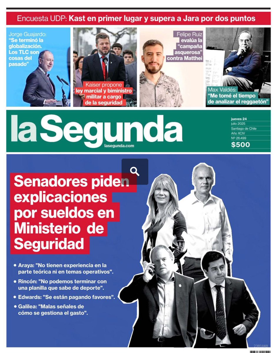 ximerincon's tweet photo. Cuando aprobamos la creación del ministerio de Seguridad se dijo que contaría con personal altamente calificado y con experiencia probada en la materia. Eso no se ha cumplido y hemos oficiado a Hacienda y la Contraloría para conocer la idoneidad de las autoridades que cobran sueldos millonarios en un periodo de estrechez fiscal.