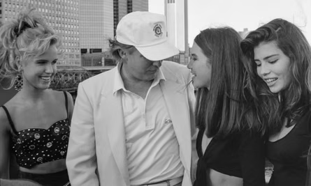 WileELiberal's tweet image. Before he wore a red hat, Trump wore a white hat and surrounded himself with teenage girls... #SickFuck #Guilty #EpsteinTrumpCoverUp theguardian.com/us-news/2020/m…