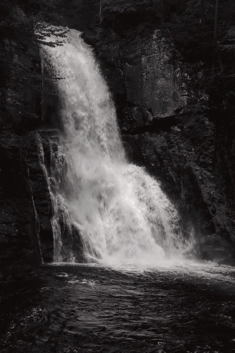 basdjacksilva's tweet image. Bushkill Falls In Black And White by Karen Silvestri.